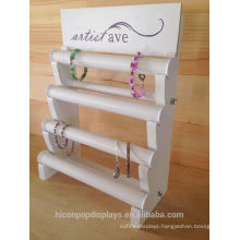 Service With Smile Quality At A Fair Price Custom Retail Shop Table Top 4-tier Wooden Branded Jewelry Display